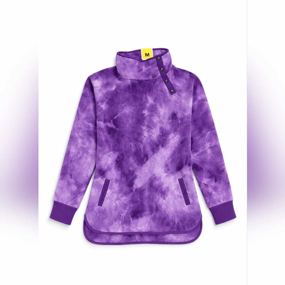 Nwt- Women’s Green Tea Purple Tie-Dye Pullover Sweatshirt | Casual Crewneck Top